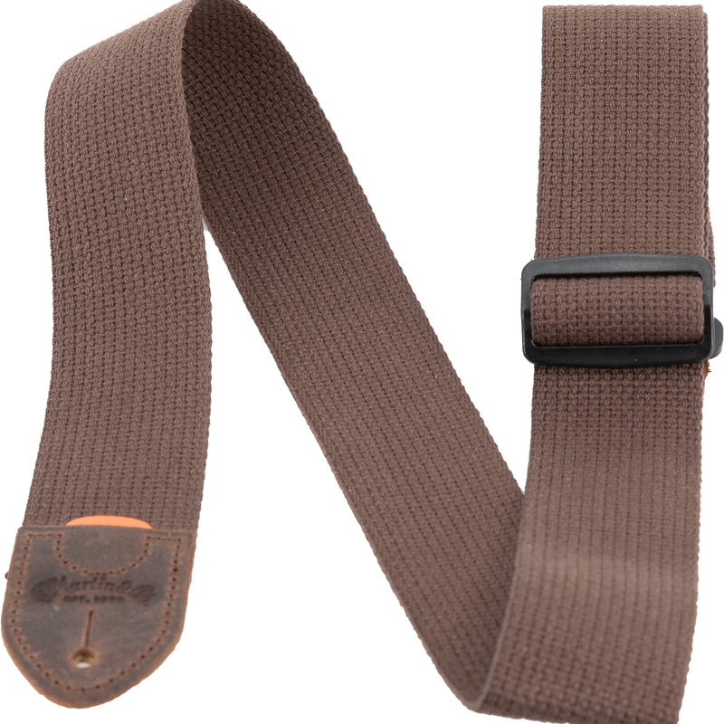 Martin Woven Guitar Strap, Brown With Brown Leather Ends