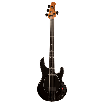Music Man DarkRay Bass Roasted Maple Neck, Ebony, Obsidian Black