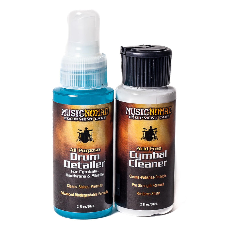 MusicNomad Drum Detailer & Cymbal Cleaner Combo Pack - 2 Oz