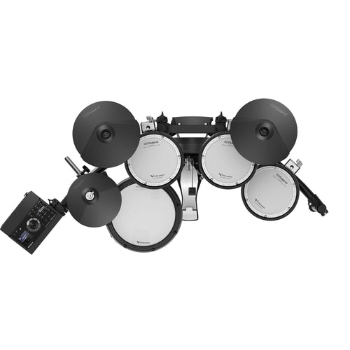 Roland 5 Piece V-Compact Series Electronic Kit With Mesh Heads, 3 Cymbal