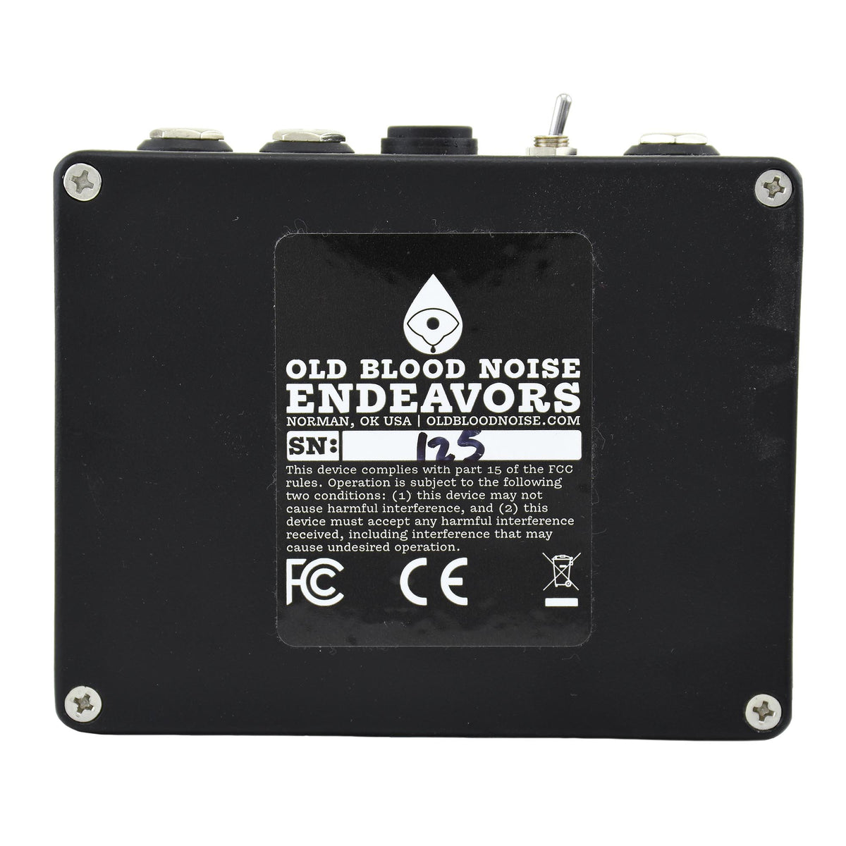 Old Blood Noise Endeavors Blackcap Harmonic Tremolo Effect Pedal