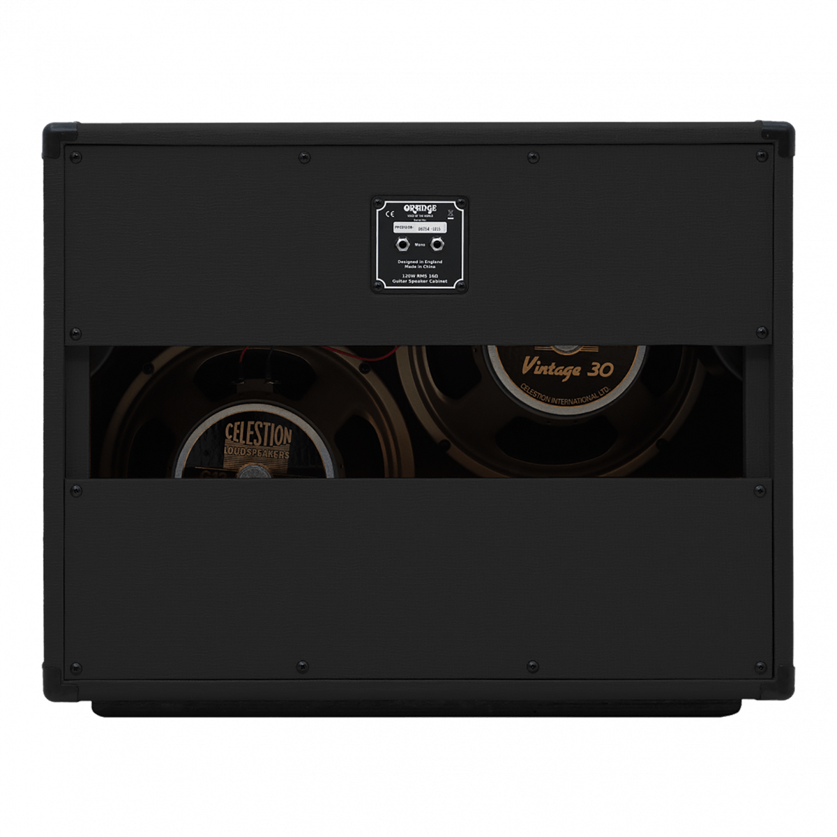 Orange 120 Watt 2x12" Open Back Speaker Cabinet Black Tolex