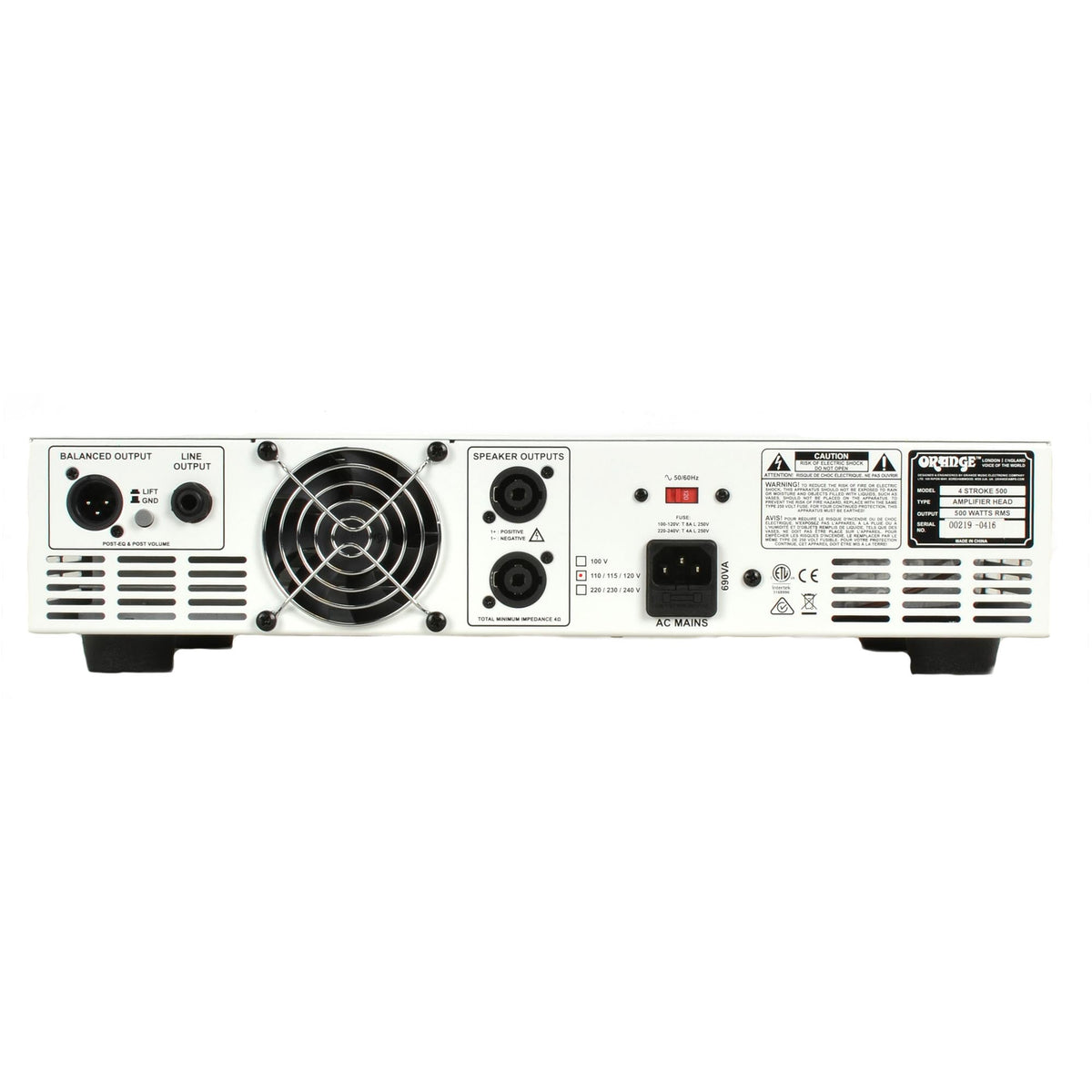 Orange 4 Stroke 500 Bass Head