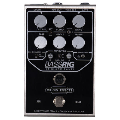 Origin Effects BassRig '64 Black Panel Bass Preamp Effect Pedal