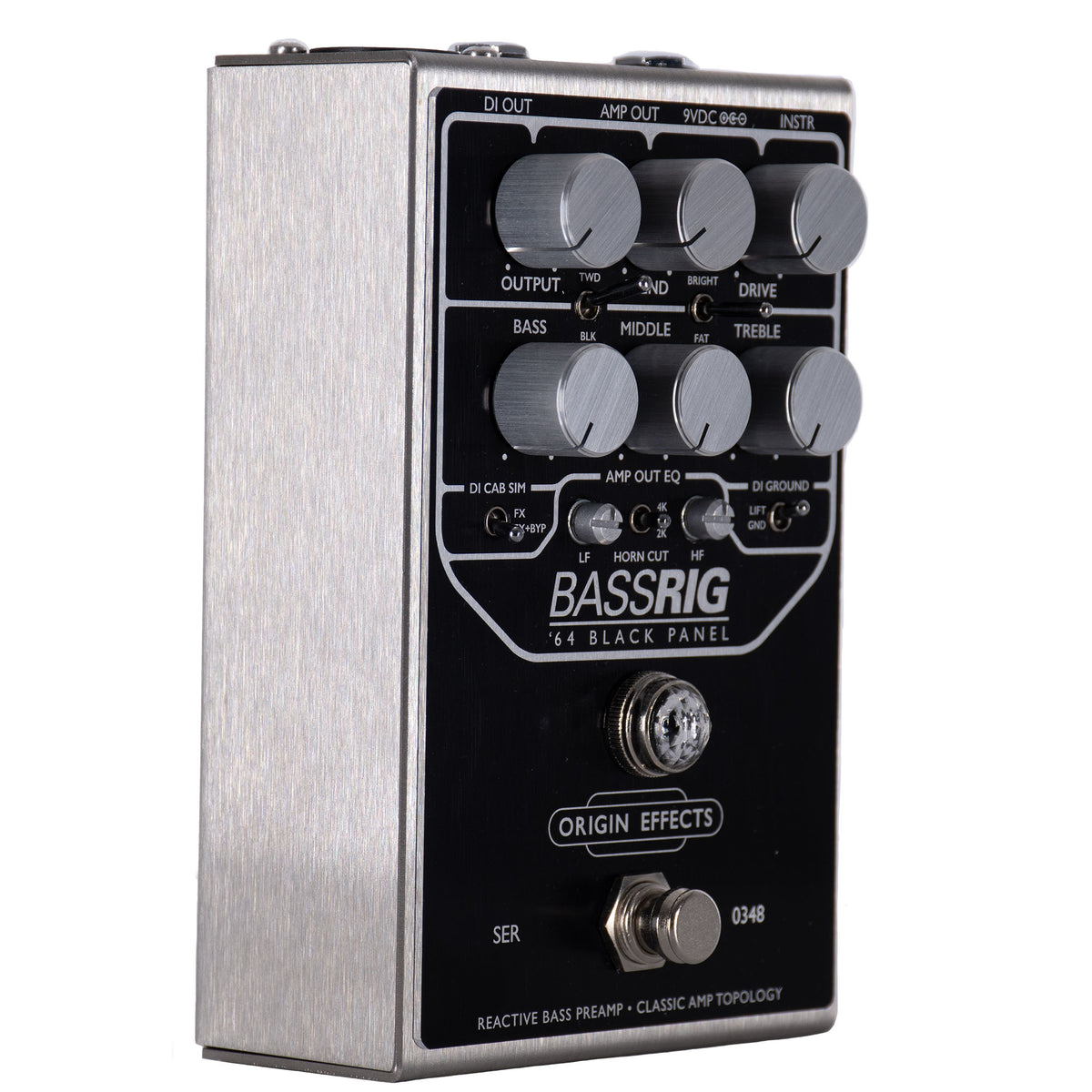 Origin Effects BassRig '64 Black Panel Bass Preamp Effect Pedal
