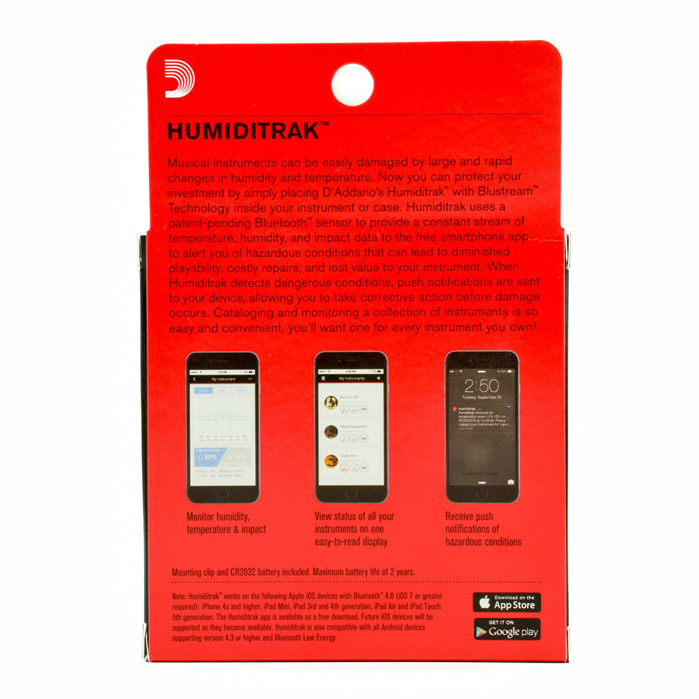 D'Addario Humiditrak Bluetooth Humidity & Temperature Sensor