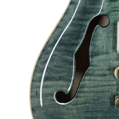 PRS McCarty 594 Hollowbody II Custom Color Electric Guitar, Trampas Green With Black Sides