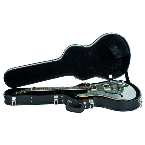 PRS McCarty 594 Hollowbody II Custom Color Electric Guitar, Trampas Green With Black Sides