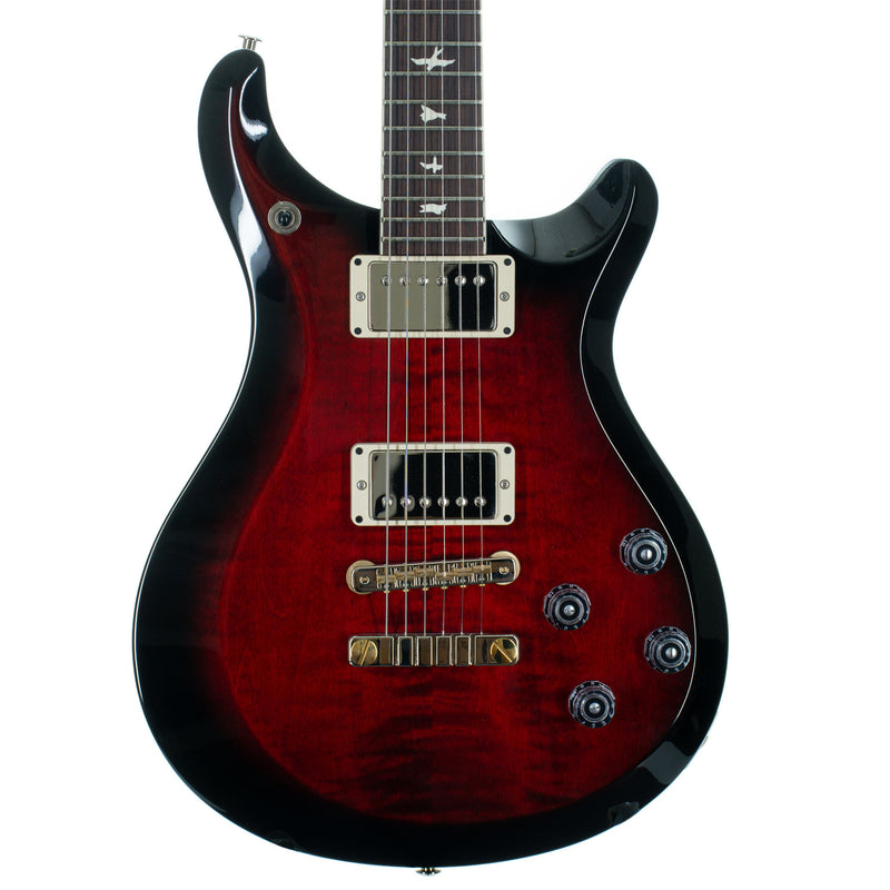 PRS S2 McCarty 594 Custom Color Electric Guitar, Fire Red With Black Wrap Burst