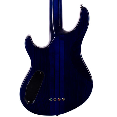 PRS SE Kingfisher Bass Guitar, Maple Veneer Faded Blue Wrap Around Burst
