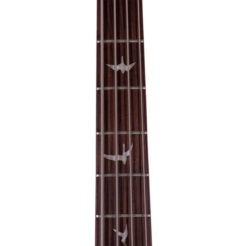 PRS SE Kingfisher Bass Guitar, Maple Veneer Faded Blue Wrap Around Burst