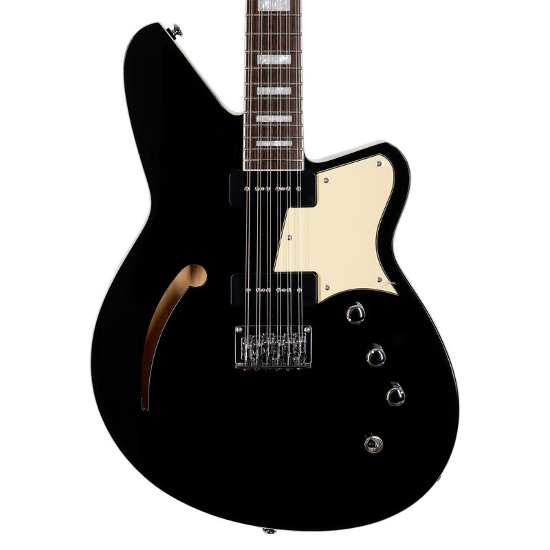 Reverend Airwave 12-String Electric Guitar, Rosewood, Midnight Black