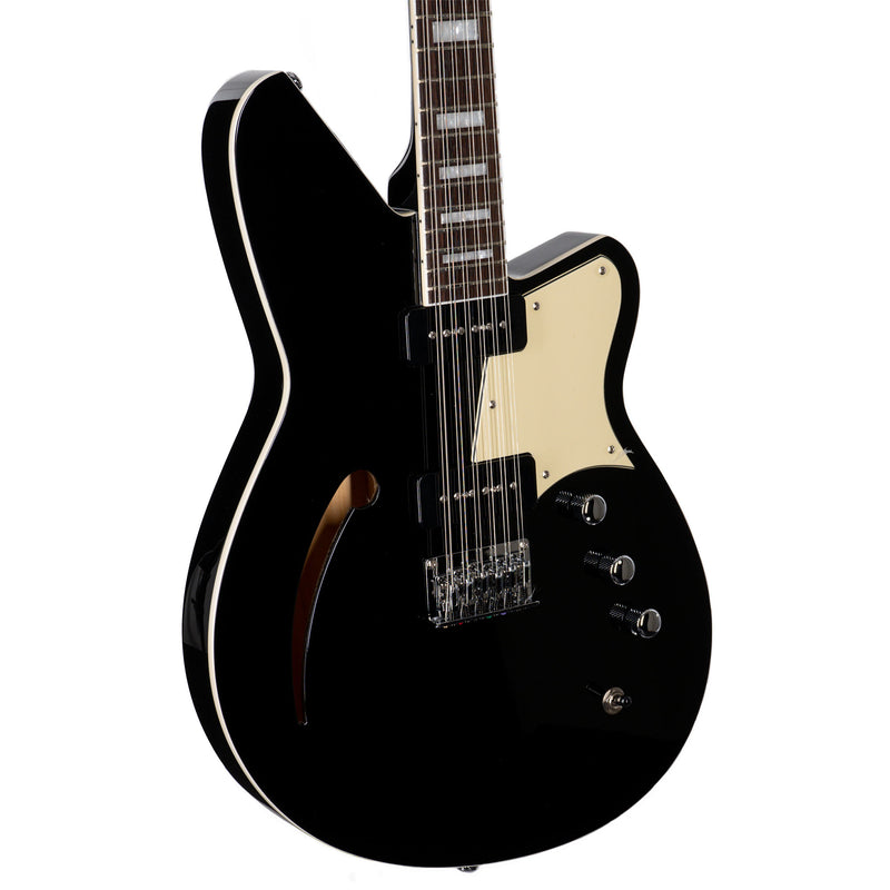 Reverend Airwave 12-String Electric Guitar, Rosewood, Midnight Black