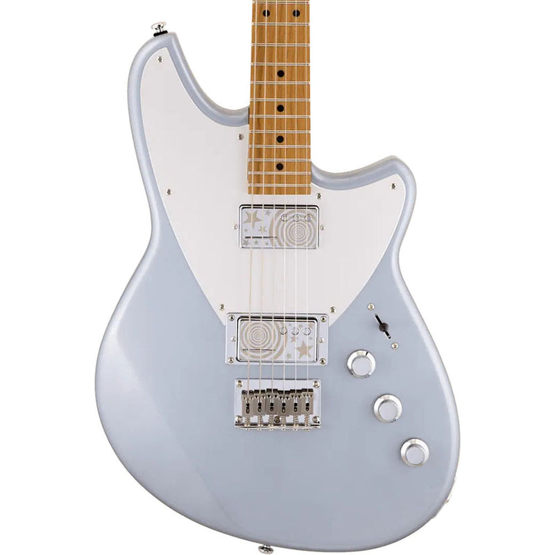 Reverend Billy Corgan Signature Z-One Electric Guitar, Roasted Maple Neck, Metallic Silver Freeze