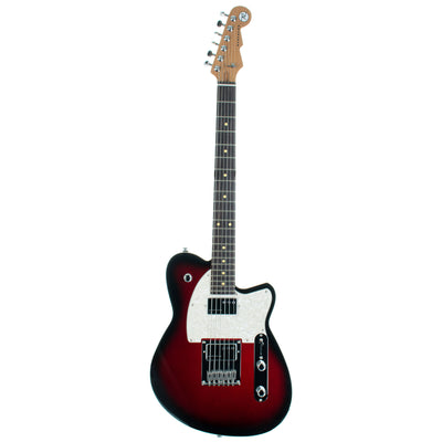 Reverend Crosscut Electric Guitar, Rosewood, Metallic Red Burst