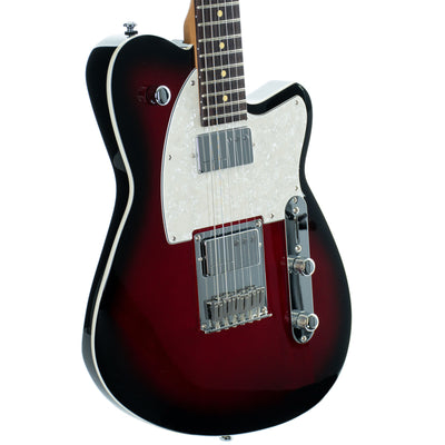 Reverend Crosscut Electric Guitar, Rosewood, Metallic Red Burst
