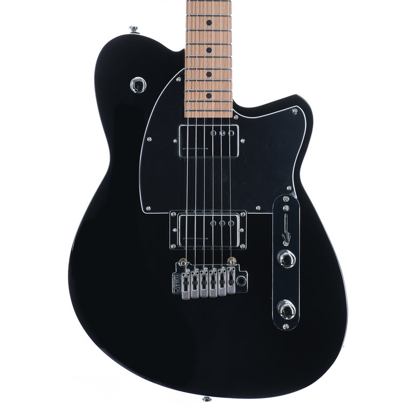 Reverend Crosscut W With Wilkinson Tremolo Roasted Maple Neck, Midnight Black