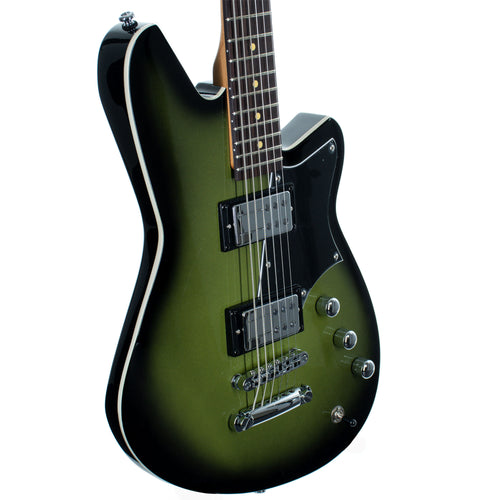 Reverend Descent RA Baritone Electric Guitar, Roasted Maple Neck, Avocado Burst