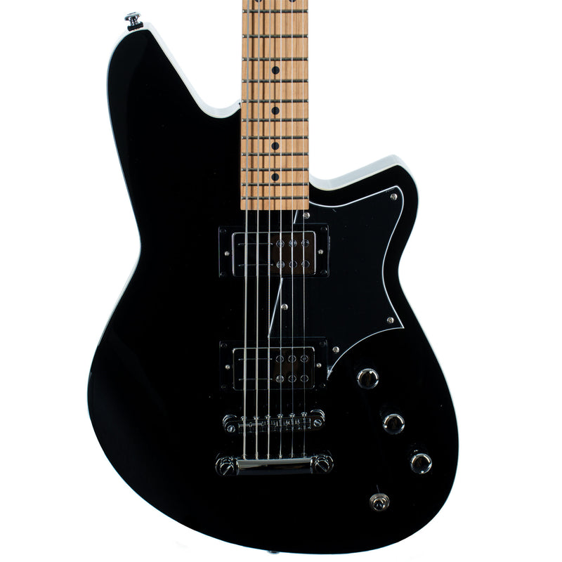 Reverend Descent RA Baritone Electric Guitar, Roasted Maple Neck, Midnight Black