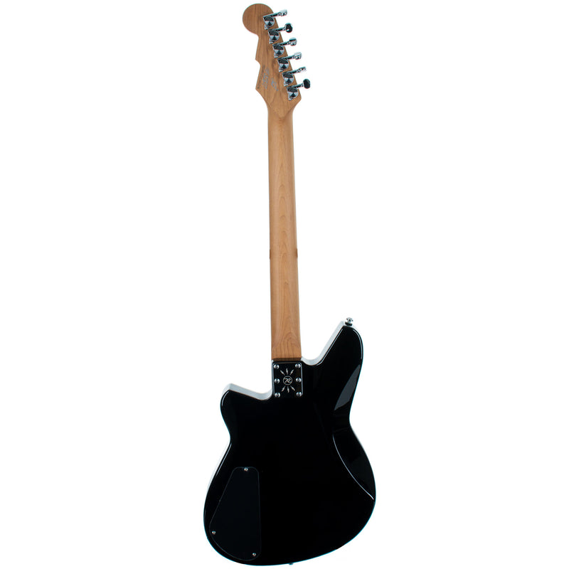 Reverend Descent RA Baritone Electric Guitar, Roasted Maple Neck, Midnight Black