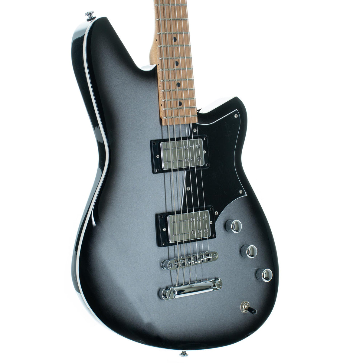 Reverend Descent RA Baritone Roasted Maple Neck, Silver Burst