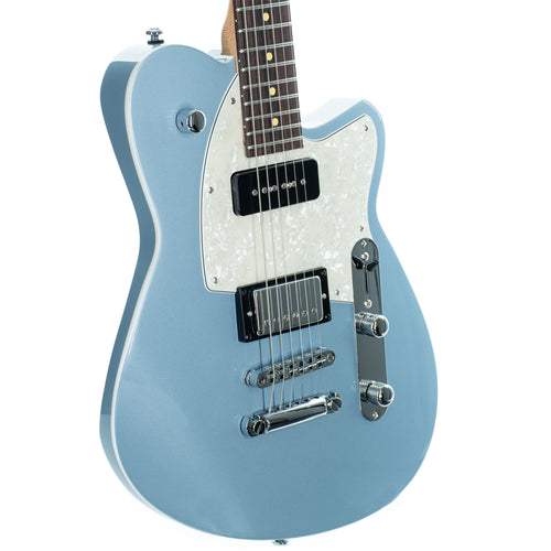 Reverend Double Agent OG Electric Guitar, Rosewood, Metallic Silver Freeze