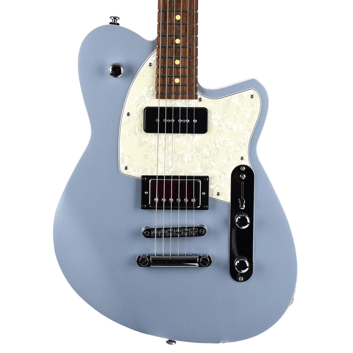 Reverend Double Agent OG Pau Ferro Fingerboard Metallic Silver Freeze