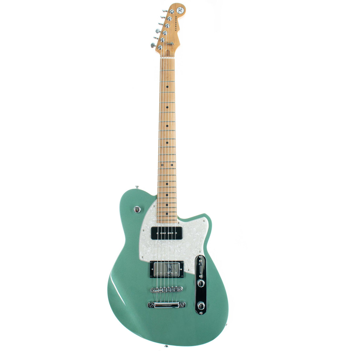 Reverend Double Agent OG Electric Guitar, Roasted Maple Neck, Metallic Alpine