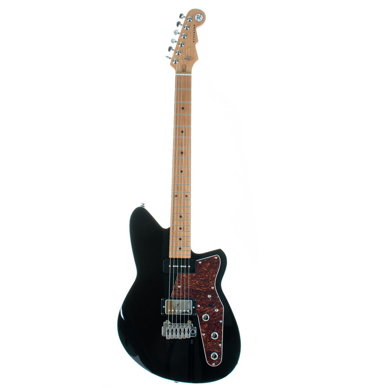 Reverend Double Agent W With Wilkinson Tremolo Roasted Maple Neck, Midnight Black