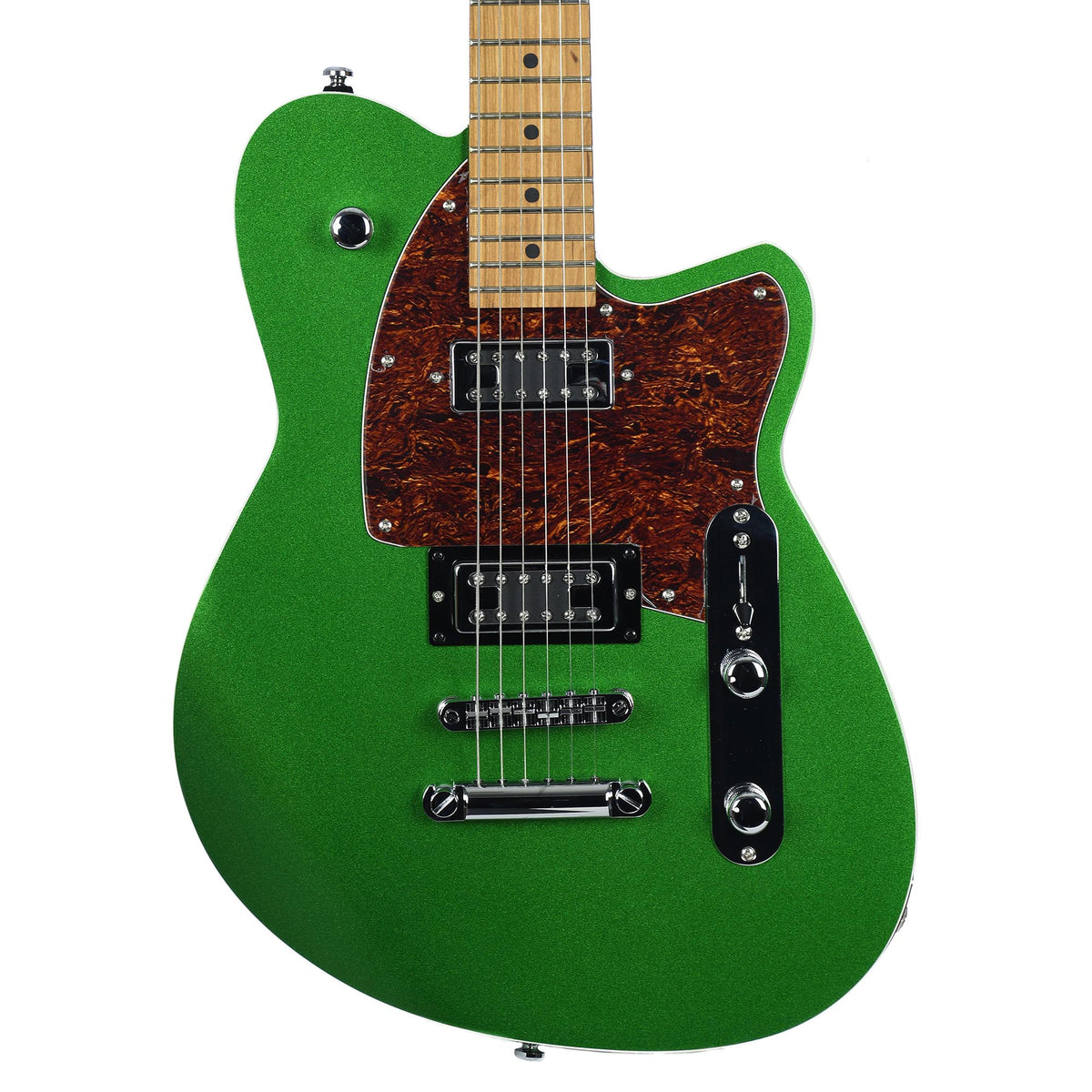 Reverend Flatroc Electric Guitar - Roasted Neck - Metallic Emerald