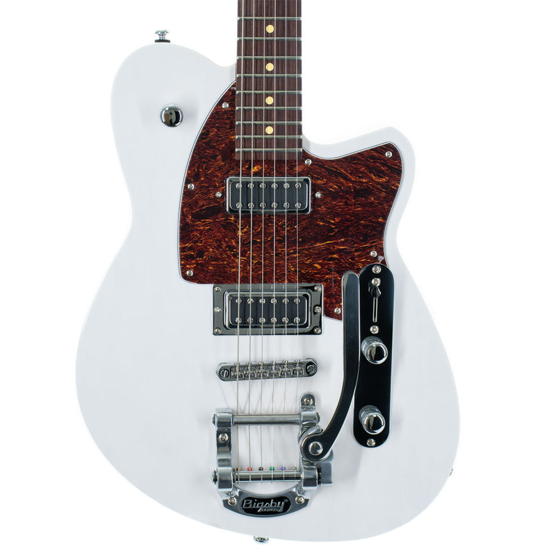 Reverend Flatroc With Bigsby Electric Guitar, Rosewood, Trans White