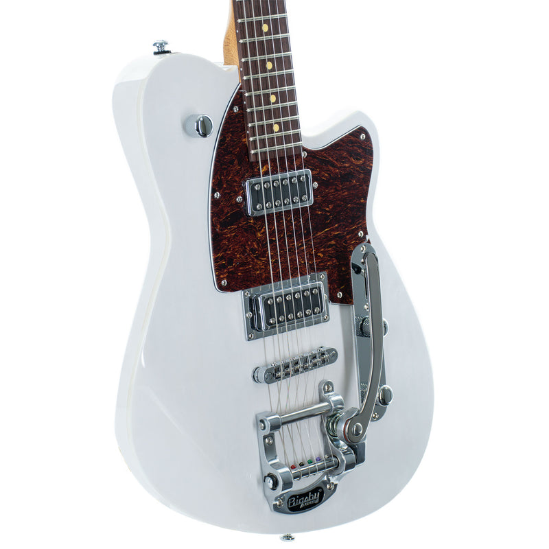 Reverend Flatroc With Bigsby Electric Guitar, Rosewood, Trans White