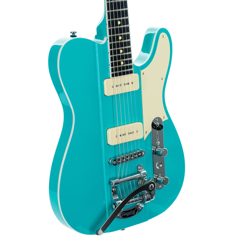 Reverend Greg Koch Gristle 90 Electric Guitar, Ebony, Tosa Turquoise