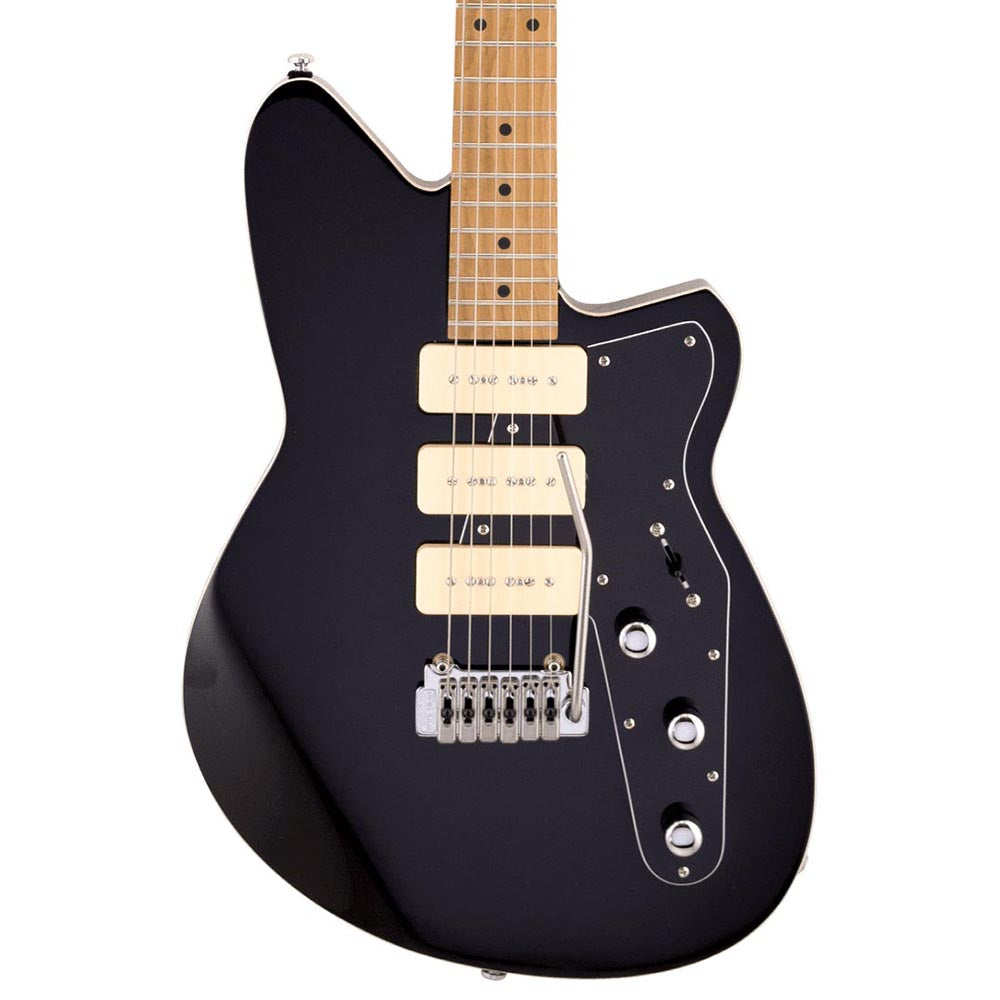 Reverend Jetstream 390 Roasted Maple Neck, Midnight Black