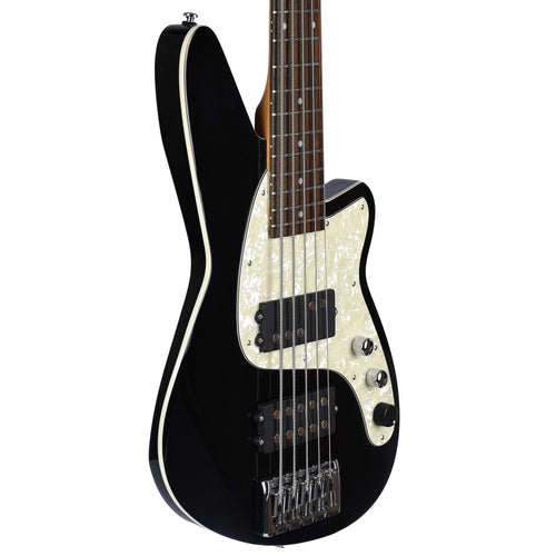 Reverend Mercalli 5 5-String Bass Midnight Black Roasted Pau Ferro Neck