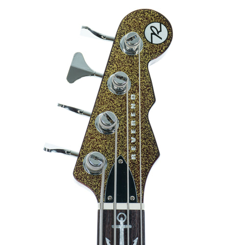 Reverend Mike Watt Wattplower Mark II Bass Guitar, Rosewood, Gloss Root Beer Sparkle