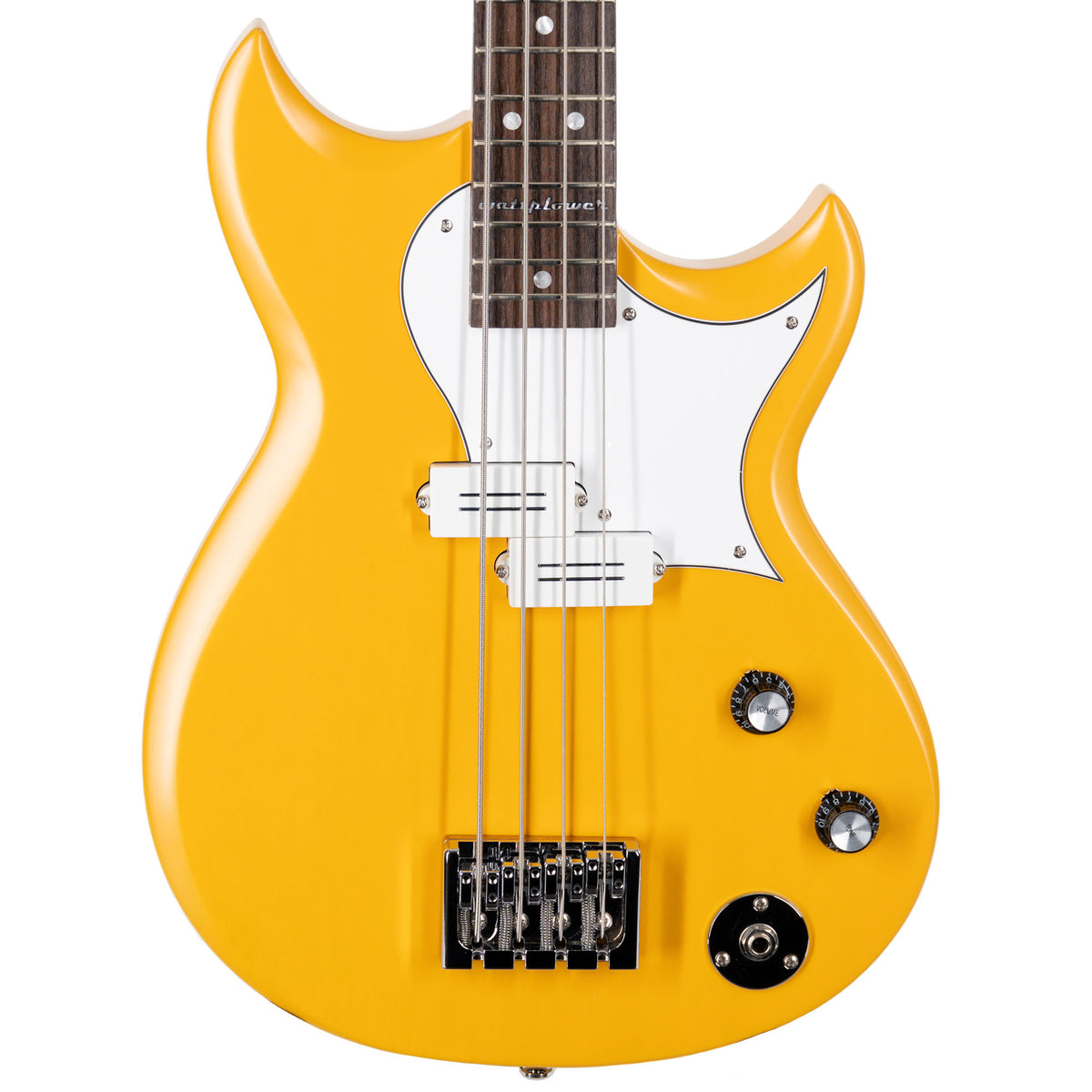 Reverend Mike Watt Wattplower Bass Guitar, Rosewood, Satin Yellow