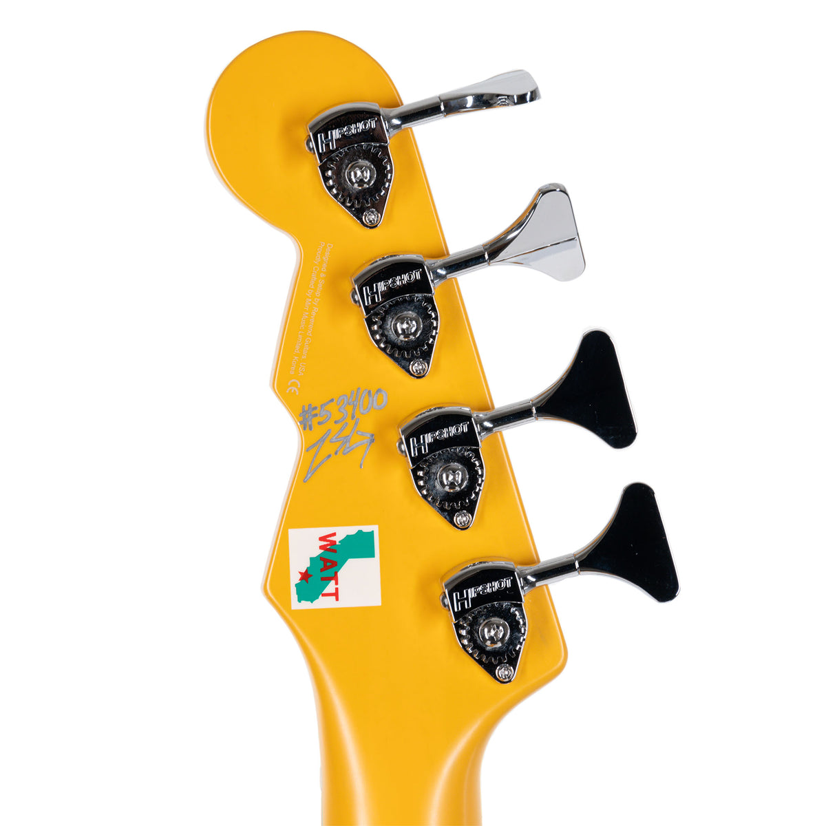 Reverend Mike Watt Wattplower Bass Guitar, Rosewood, Satin Yellow