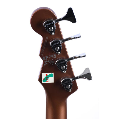 Reverend Mike Watt Wattplower Bass Satin Metallic Root Beer with TKL Case