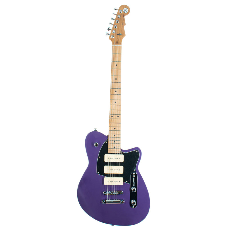 Reverend Charger 390 Electric Guitar, Roasted Maple Neck, Italian Purple, Russo Music Exclusive