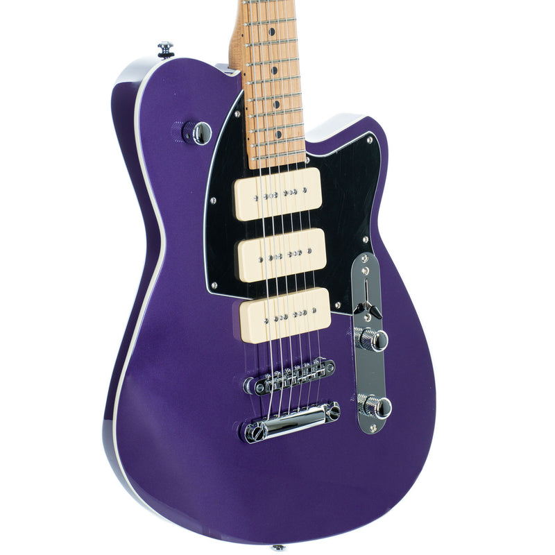 Reverend Charger 390 Electric Guitar, Roasted Maple Neck, Italian Purple, Russo Music Exclusive