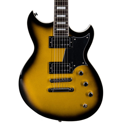 Reverend Sensei RA Electric Guitar, Ebony, Venetian Gold Burst