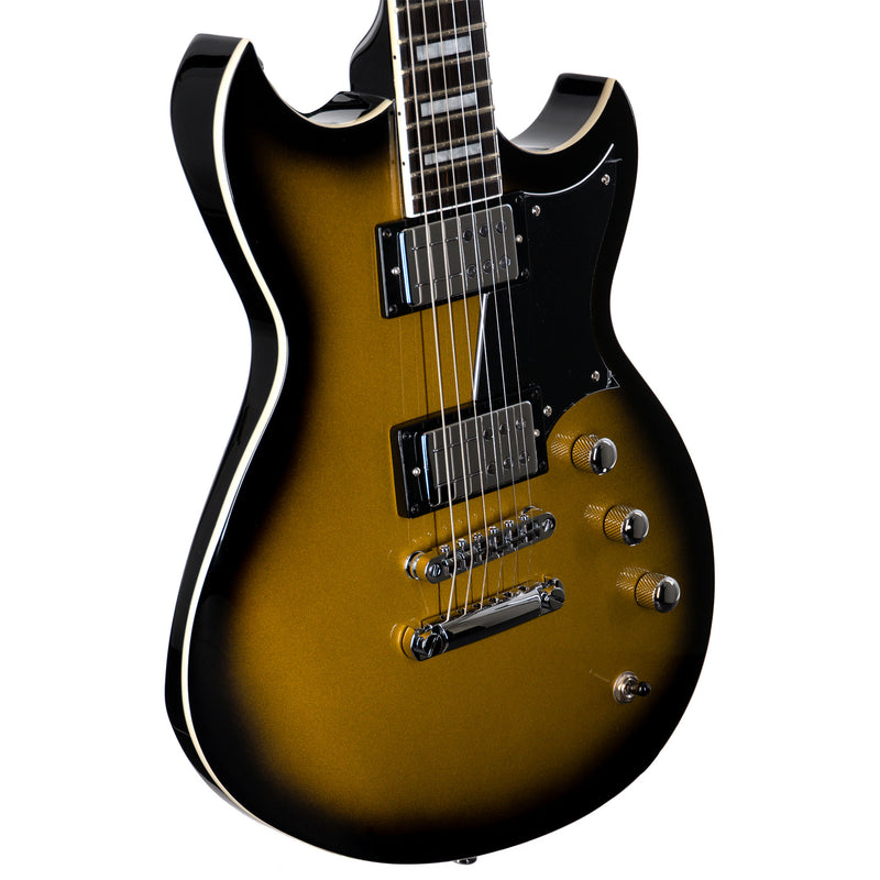 Reverend Sensei RA Electric Guitar, Ebony, Venetian Gold Burst