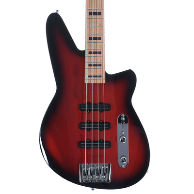 Reverend Triad Bass Roasted Maple Neck And Fingerboard Metallic Red Burst