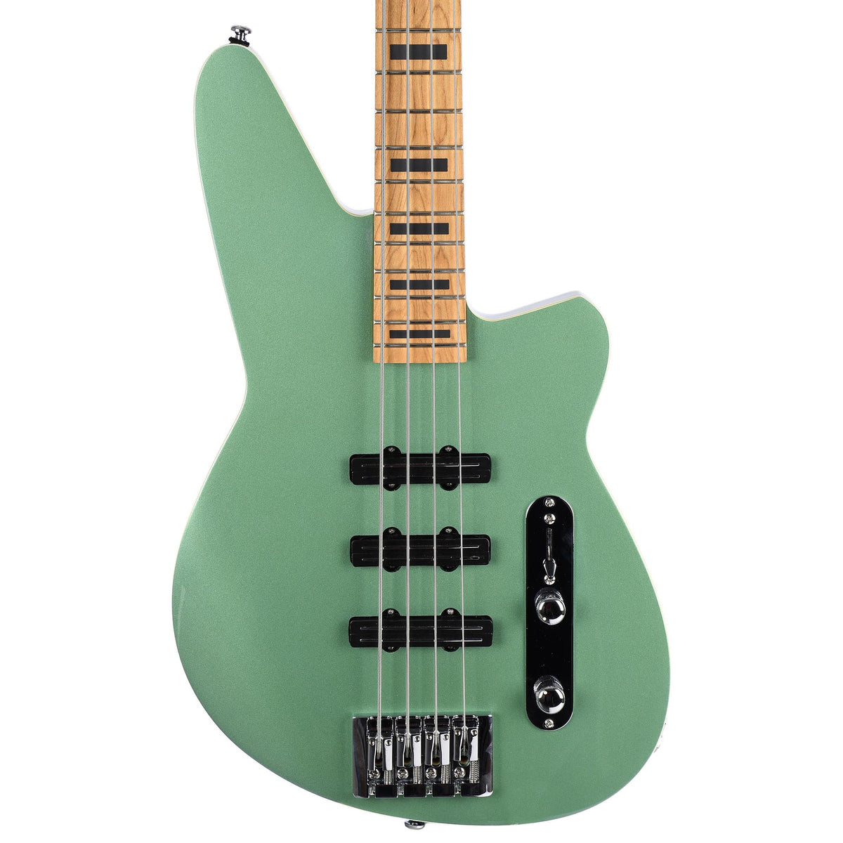 Reverend Triad Bass Roasted Maple Neck Metallic Alpine
