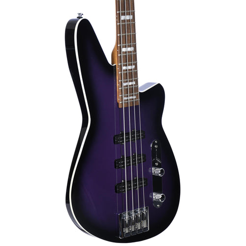 Reverend Triad Bass, Roasted Pau Ferro Neck, Purple Burst