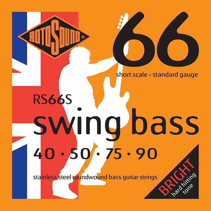 Rotosound 40-90 Swing Bass 66 Stainless Steel Roundwound Short Scale
