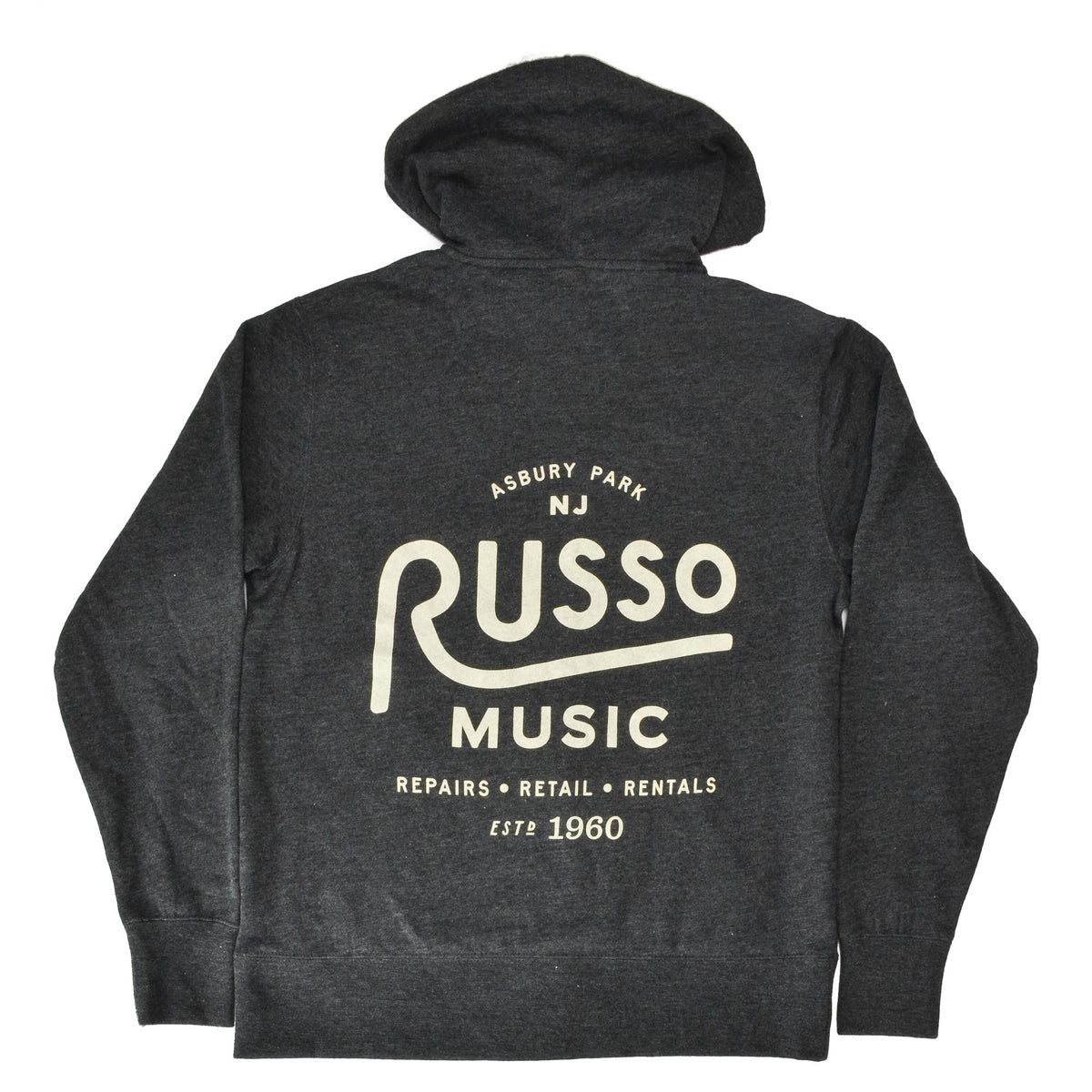 Russo Music 'Asbury Park 1960 Logo' Hoodie - Charcoal Heather