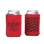 Russo Music Collapsible Can Koozie, 1004 Spring Garden, Red With Black Ink
