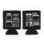 Russo Music Collapsible Can Koozie, Amps And Effects, Black With White Ink